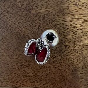 Pandora Heart Silver Bracelet Charm 2 pieces